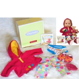 American girl bitty baby fall leaves set outfit doll bear book clothes retired